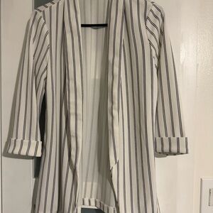 Elegant Striped Women's Blazer